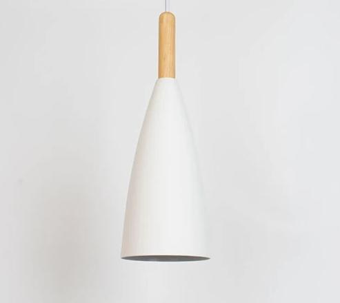 white cone pendant light