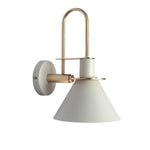 white industrial wall sconce