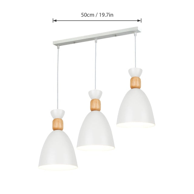 white modern pendant dining room light