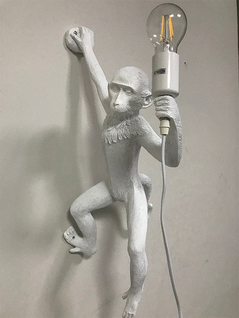 white monkey wall lamps right side