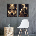 Wolf Lion Eagle Elephant Canvas Wall Art - Lala Lamps Store