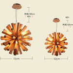 dandelion wood chandelier light fixture