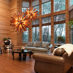 dandelion wood chandelier living room