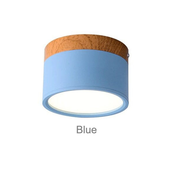 blue wood LED downlight