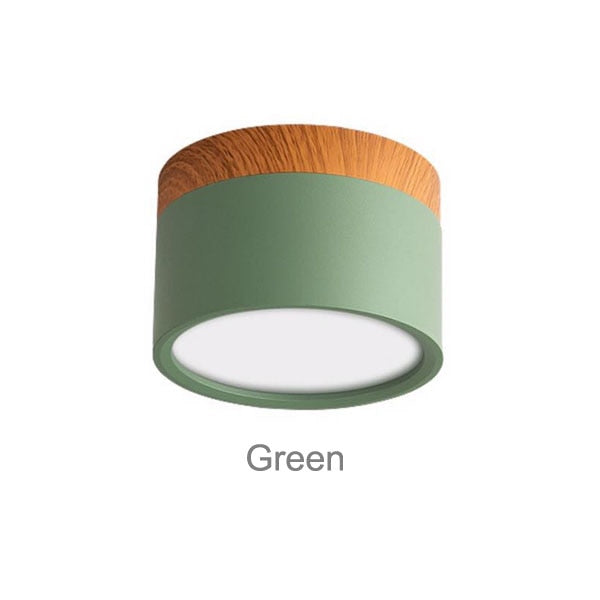 wood led downlight green