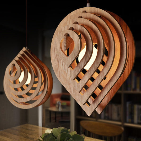 wood pendant light