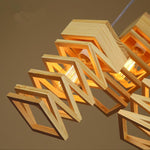 handcrafted wood light fixture