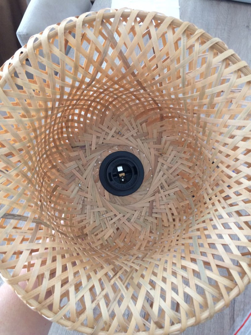 woven bamboo pendant shade